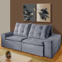 Sofá Larissa 3 Lugares Retrátil Reclinável 2.30m Suede Mundial Estofados Sofá Larissa 3 Lugares Retrátil Reclinável 2.30m Suede Mundial Estofados