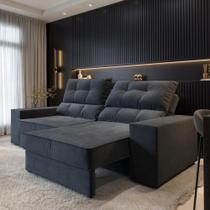 Sofá Larissa 4 Lugares Suede 230cm