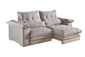 Sofá Leblon Retrátil e Reclinável 2,50 MT Bege