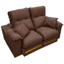 Sofá Libano 2 Lugares Retrátil e Reclinável 180cm Tecido Veludo Aifos Cor Marrom