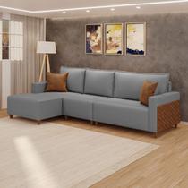 Sofá Linving com Chaise Confort 318cm 4 Lugares Novo Horizonte