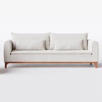 Sofá Lisboa 2,30m em Linho Cinza Névoa - Home Mobily Sofá Lisboa 2,30m em Linho Cinza Névoa - Home Mobily