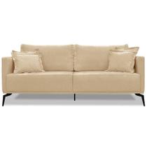 Sofa Liv 3 Lugares 220cm Pes Aço Linho 234 Dourado Ezz Dourado Sofa Liv 3 Lugares 220cm Pes Aço Linho 234 Dourado Ezz Dourado