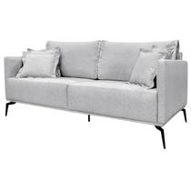 Sofa Liv 3 Lugares 220cm Pes Aço Linho 234 Grigio Ezz Sofa Liv 3 Lugares 220cm Pes Aço Linho 234 Grigio Ezz