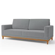 Sofá Living 160cm 2 Lugares Kayrós D05 Bouclê Cinza