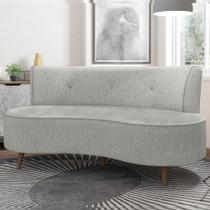 Sofá Living 2 Lugares 135cm Aang Pés Palito Linho Cinza G33 - Gran Belo Sofá Living 2 Lugares 135cm Aang Pés Palito Linho Cinza G33 - Gran Belo