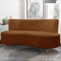 Sofá Living 2 Lugares 160cm Aang Pés Palito Bouclê Terra Cota G33 - Gran Belo Sofá Living 2 Lugares 160cm Aang Pés Palito Bouclê Terra Cota G33 - Gran Belo