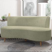 Sofá Living 2 Lugares 160cm Aang Pés Palito Bouclê Verde Oliva G33 - Gran Belo Sofá Living 2 Lugares 160cm Aang Pés Palito Bouclê Verde Oliva G33 - Gran Belo