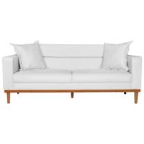 Sofá Living 2 Lugares 200cm Viena Sala de Estar Recepção Suede Branco - INCASA DECOR