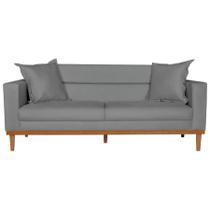 Sofá Living 2 Lugares 200cm Viena Sala de Estar Recepção Suede Cinza - INCASA DECOR