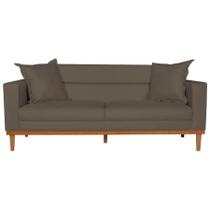 Sofá Living 2 Lugares 200cm Viena Sala de Estar Recepção Suede Marrom - INCASA DECOR