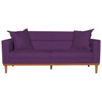 Sofá Living 2 Lugares 200cm Viena Sala de Estar Recepção Suede Roxo - INCASA DECOR