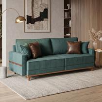 Sofá Living 2 Lugares Madeira Maciça 200cm Linha Mauá Sofá Living 2 Lugares Madeira Maciça 200cm Linha Mauá
