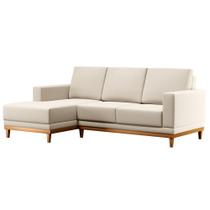 Sofá Living 200cm 3 Lugares Com Chaise Esquerdo Kayrós D05 Linho Bege Mpozenato Sofá Living 200cm 3 Lugares Com Chaise Esquerdo Kayrós D05 Linho Bege Mpozenato