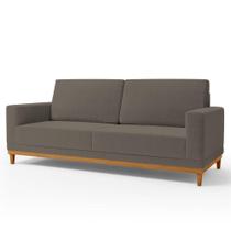 Sofá Living 200cm 3 Lugares Kayrós D05 Bouclê Cappucino