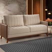 Sofá Living 200cm 4 Lugares com Pés de Madeira Seletto