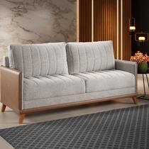 Sofá Living 200cm 4 Lugares com Pés de Madeira Seletto