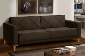 Sofa + Living 2,05m 3Lugares Tucson Marrom REC ESTOFADOS