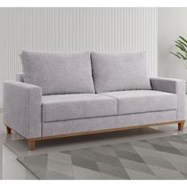Sofá Living 3 Lugares 180cm Linhão Livia Bege Juta Sofá Living 3 Lugares 180cm Linhão Livia Bege Juta