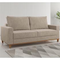 Sofá Living 3 Lugares 180cm Linhão Livia Marrom Castanho