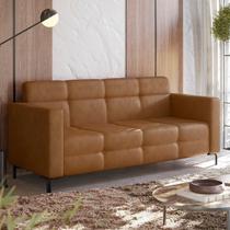 Sofá Living 3 Lugares 200cm Belize Espresso Móveis Sofá Living 3 Lugares 200cm Belize Espresso Móveis