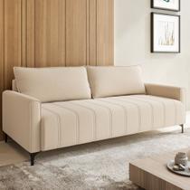 Sofá Living 3 Lugares 205cm Linho Pallas Viero Móveis Sofá Living 3 Lugares 205cm Linho Pallas Viero Móveis