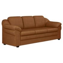 Sofá Living 3 Lugares 207cm Áurea material sintético Caramelo - Sallar Home Sofá Living 3 Lugares 207cm Áurea material sintético Caramelo - Sallar Home