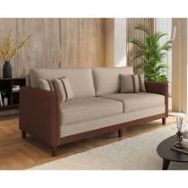 Sofá Living 3 Lugares 212cm Manágua Espresso Móveis Sofá Living 3 Lugares 212cm Manágua Espresso Móveis