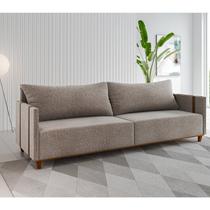 Sofá living 3 lugares 2m linho louis