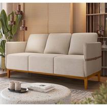 Sofá Living 3 Lugares com Pés em Madeira Maciça 187cm Estelí Yescasa Sofá Living 3 Lugares com Pés em Madeira Maciça 187cm Estelí Yescasa