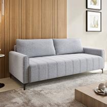 Sofá Living 3 Lugares Encanto Linho Inox - Vian Sofá Living 3 Lugares Encanto Linho Inox - Vian