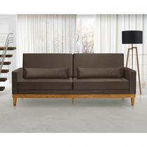 Sofá Living 3 Lugares Julie 180cm Linha Marrom Sofá Living 3 Lugares Julie 180cm Linha Marrom