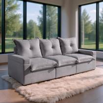 Sofá Living 3 Lugares Retrátil 2,62m Tera Bom Pastor Sofá Living 3 Lugares Retrátil 2,62m Tera Bom Pastor