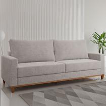 Sofá Living 4 Lugares Zack Linhão Giz - Vian Sofá Living 4 Lugares Zack Linhão Giz - Vian