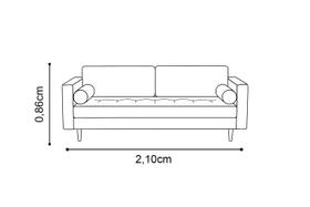 Sofá Living Andorra 2,10 Sofá Living Andorra 2,10