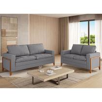 Sofá Living Antonella 210cm com Tecido Linho Claranti