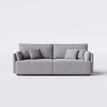 Sofá Living Barcelona 2,20m em Linho Brooks Cinza Médio - Home Mobily