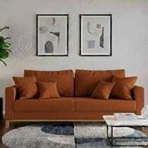 Sofá Living Beny 1,80m. Estofado em linho.