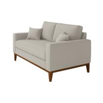 Sofá Living Beny 2 Lugares 1,40m Linho Cru