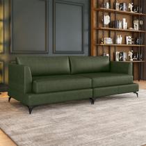 Sofá Living Bipartido 190cm Indonésia Pés de Ferro material sintético Manchado G52 - Gran Belo Sofá Living Bipartido 190cm Indonésia Pés de Ferro material sintético Manchado G52 - Gran Belo