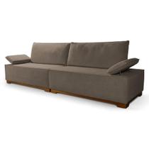Sofá Living Braço Articulado Deluxe 2,00m Bouclê Marrom Sofá Living Braço Articulado Deluxe 2,00m Bouclê Marrom