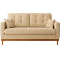 Sofá Living California em Linho 2 Lugares com Almofadas Soltas 180cm Rr Estofados Cor Bege Sofá Living California em Linho 2 Lugares com Almofadas Soltas 180cm Rr Estofados Cor Bege