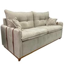 Sofá Living Canadá 200 cm Linho Boucle Marfim Sofá Living Canadá 200 cm Linho Boucle Marfim