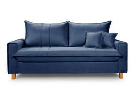 Sofa Living com Bau Multiuso 3 Lugares Linho Pes em Madeira