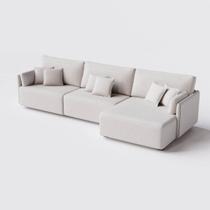 Sofá Living com Chaise Barcelona 2,95m em Linho Algodão Lapidado - Home Mobily Sofá Living com Chaise Barcelona 2,95m em Linho Algodão Lapidado - Home Mobily