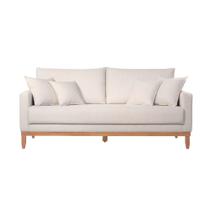 Sofá Living DDS 190cm em Madeira com Almofada Due Decor