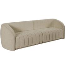 Sofá Living Decorativo 3 Lugares 252cm Meris M22 Bouclê Bege - Mpozenato Sofá Living Decorativo 3 Lugares 252cm Meris M22 Bouclê Bege - Mpozenato