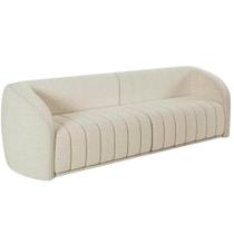 Sofá Living Decorativo 3 Lugares 252cm Meris M22 Bouclê Cru - Mpozenato