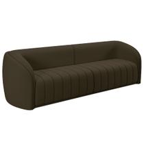 Sofá Living Decorativo 4 Lugares 332cm Meris M22 Veludo Marrom - Mpozenato Sofá Living Decorativo 4 Lugares 332cm Meris M22 Veludo Marrom - Mpozenato