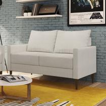 Sofá Living Fideris 2 Lugares Estrutura e Pés em Eucalipto Tecido Linho 1,25m Branco Off White Sofá Living Fideris 2 Lugares Estrutura e Pés em Eucalipto Tecido Linho 1,25m Branco Off White